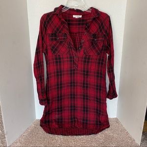 Red Plaid Checkered tunic/dress